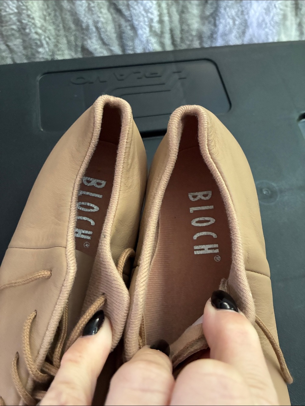 Bloch Women's Nude/Tan Lace-Up Dance Flats JSams - New Never Worn